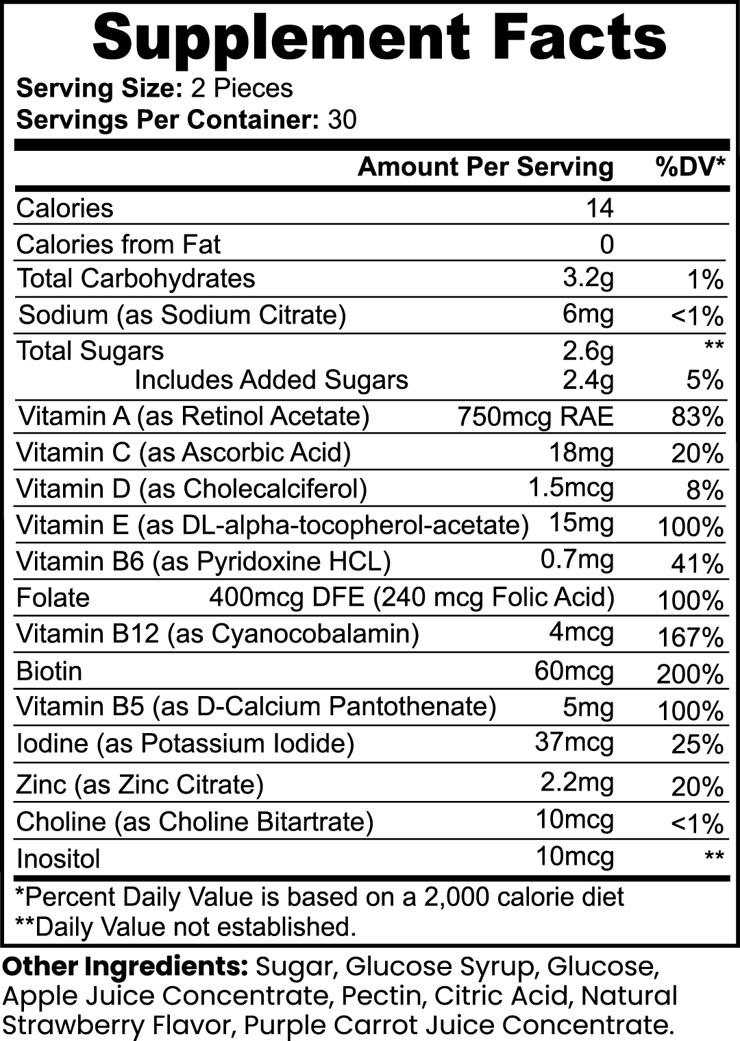 Multivitamin Bear Gummies (Adult)